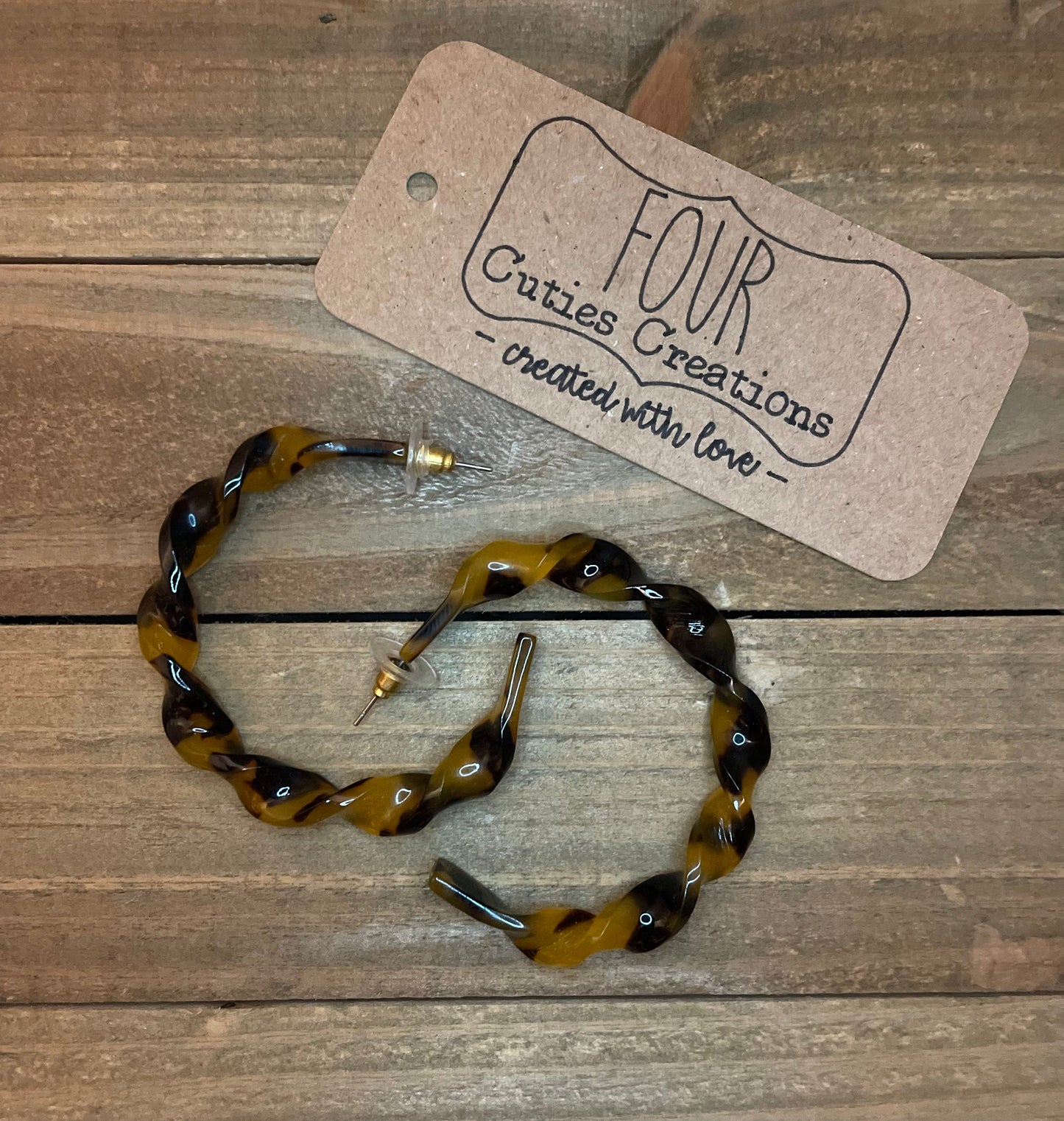 Tortoise Shell Hoops