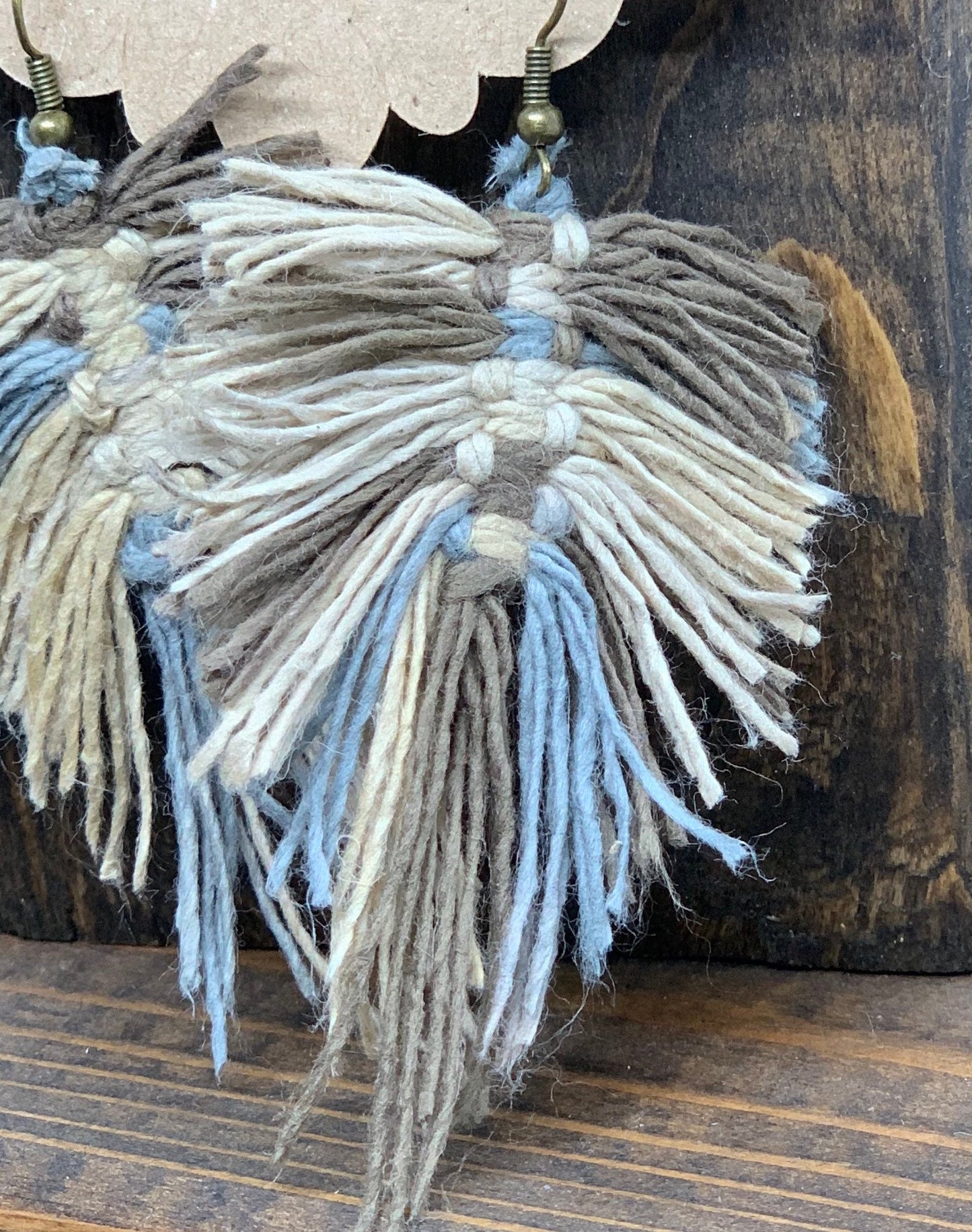 Macrame Feather Earring