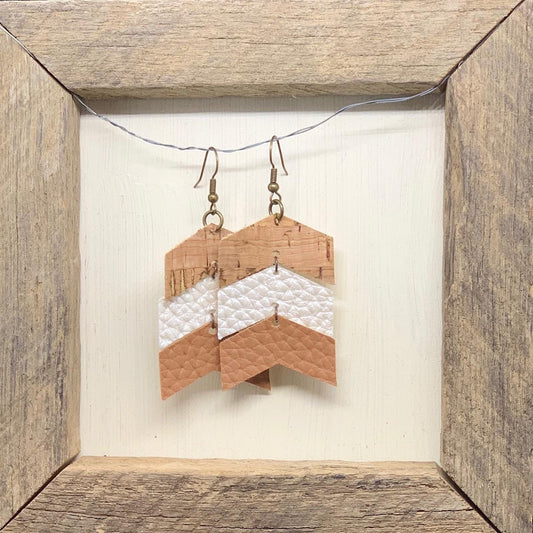 Three tier arrow earrings