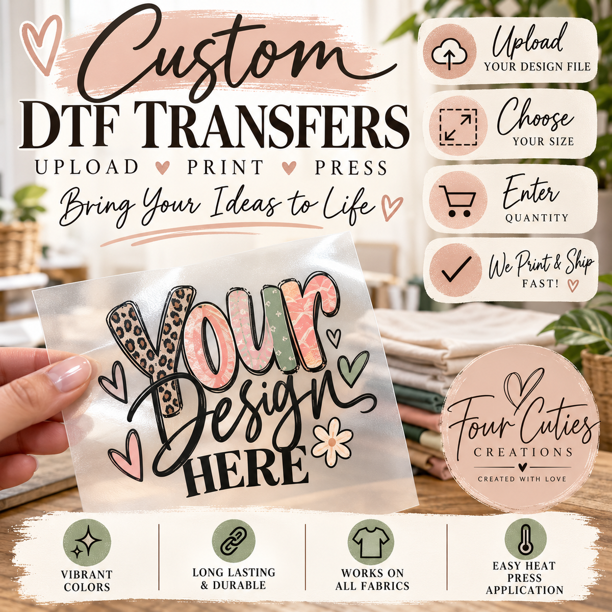 Custom DTF Prints | Upload Your Design