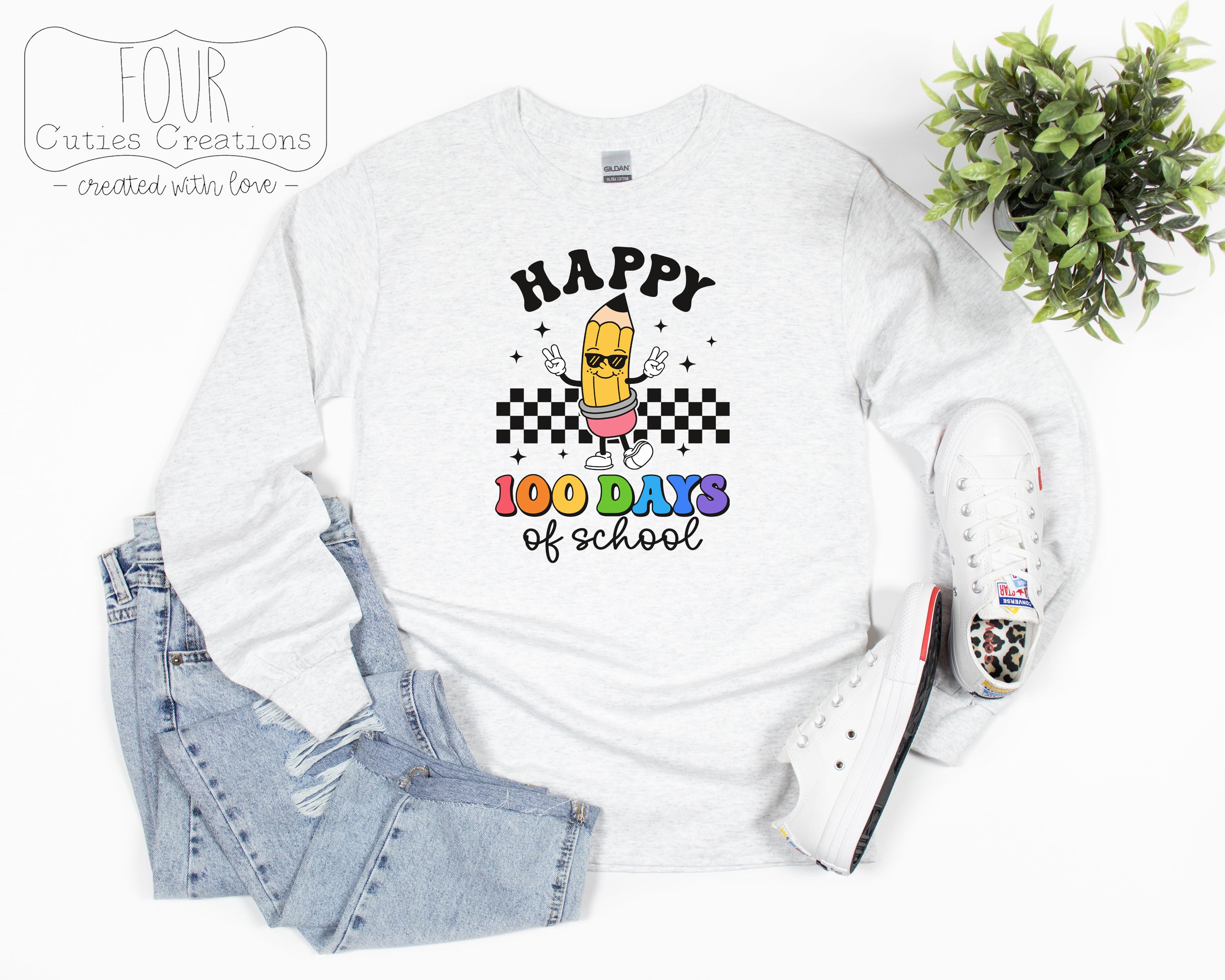 100 Days of School Girl & Boy Pencil Shirt