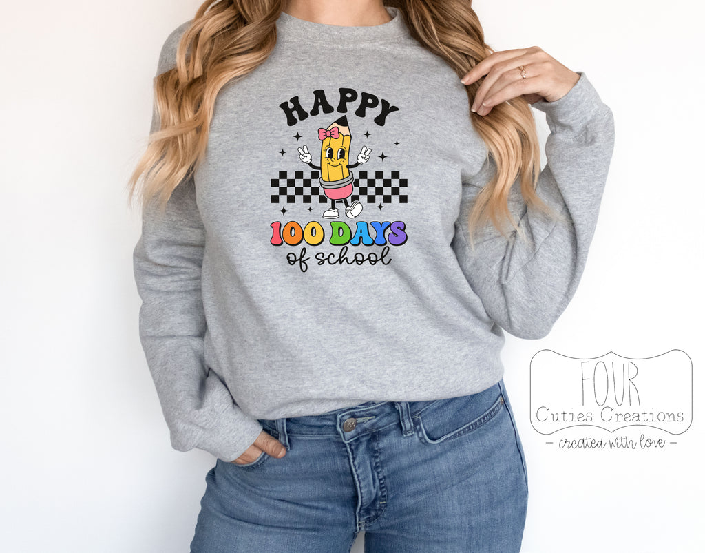 100 Days of School Girl & Boy Pencil Shirt