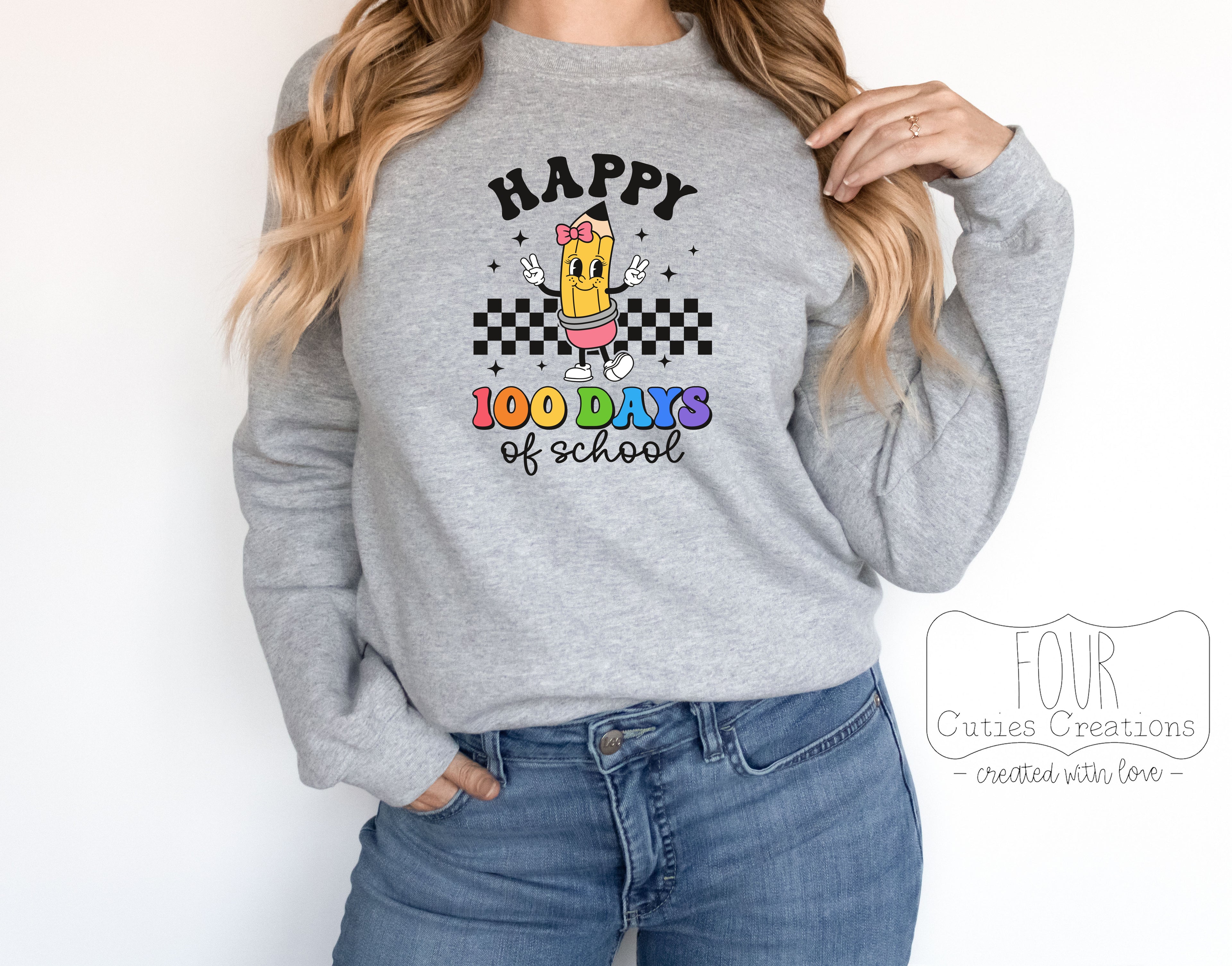100 Days of School Girl & Boy Pencil Shirt