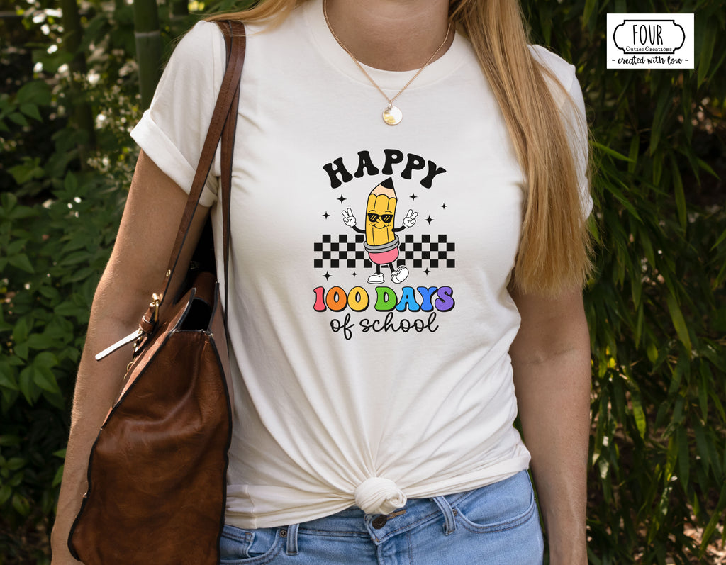 100 Days of School Girl & Boy Pencil Shirt