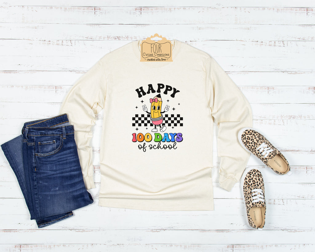 100 Days of School Girl & Boy Pencil Shirt
