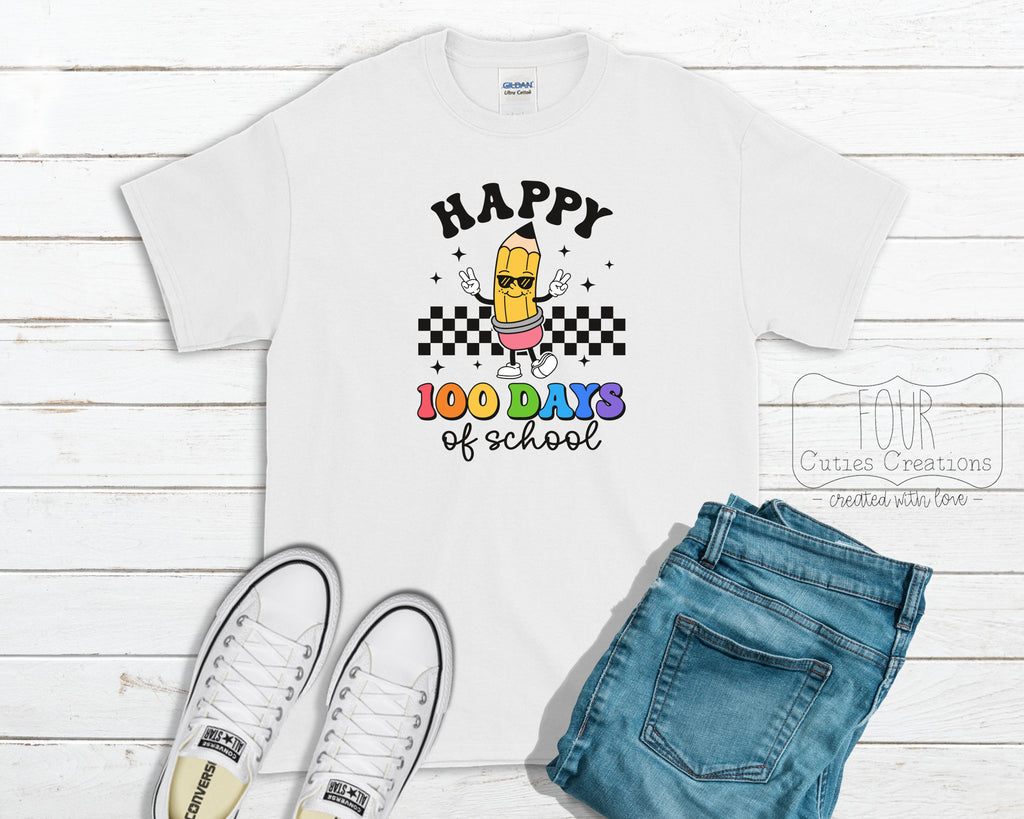 100 Days of School Girl & Boy Pencil Shirt